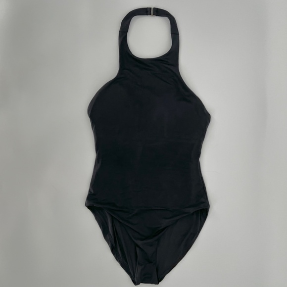 NWT Andie Swim Black Women's One Piece Halter Swimsuit Size Medium - Picture 2 of 14